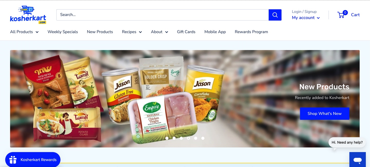 View KOSHER KART's images on CB/I Digital Case Study Page of Platform Development Service. 1