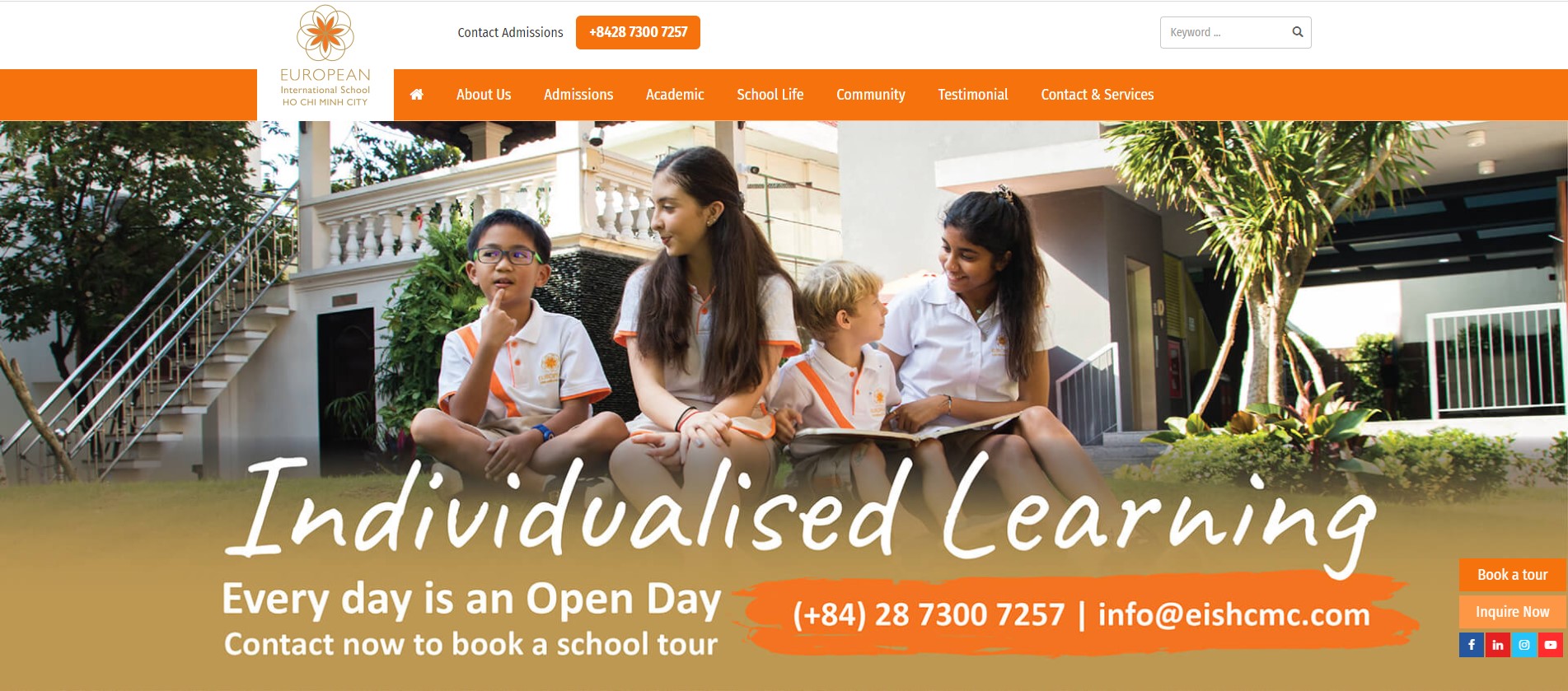 View European International School Ho Chi Minh City's images on CB/I Digital Case Study Page of Platform Development Service.