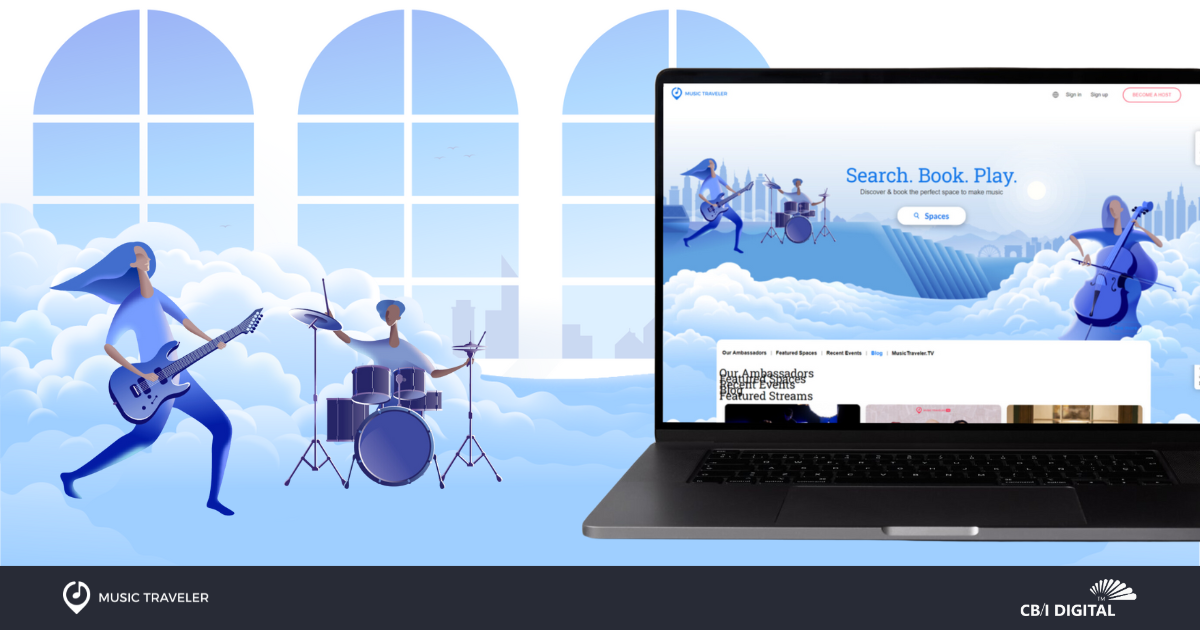 View Music Traveler's images on CB/I Digital Case Study Page of Platform Development Service.